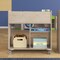 Flash Furniture Bright Beginnings Commercial Double Sided Space Saving Wooden Mobile Storage Cart with Clear Back, Locking Casters and 6 Storage Compartments, Natural MK-KE24268-GG - alternate 6